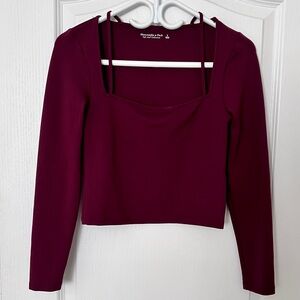 Abercrombie Long-Sleeve Strappy Ponte Top